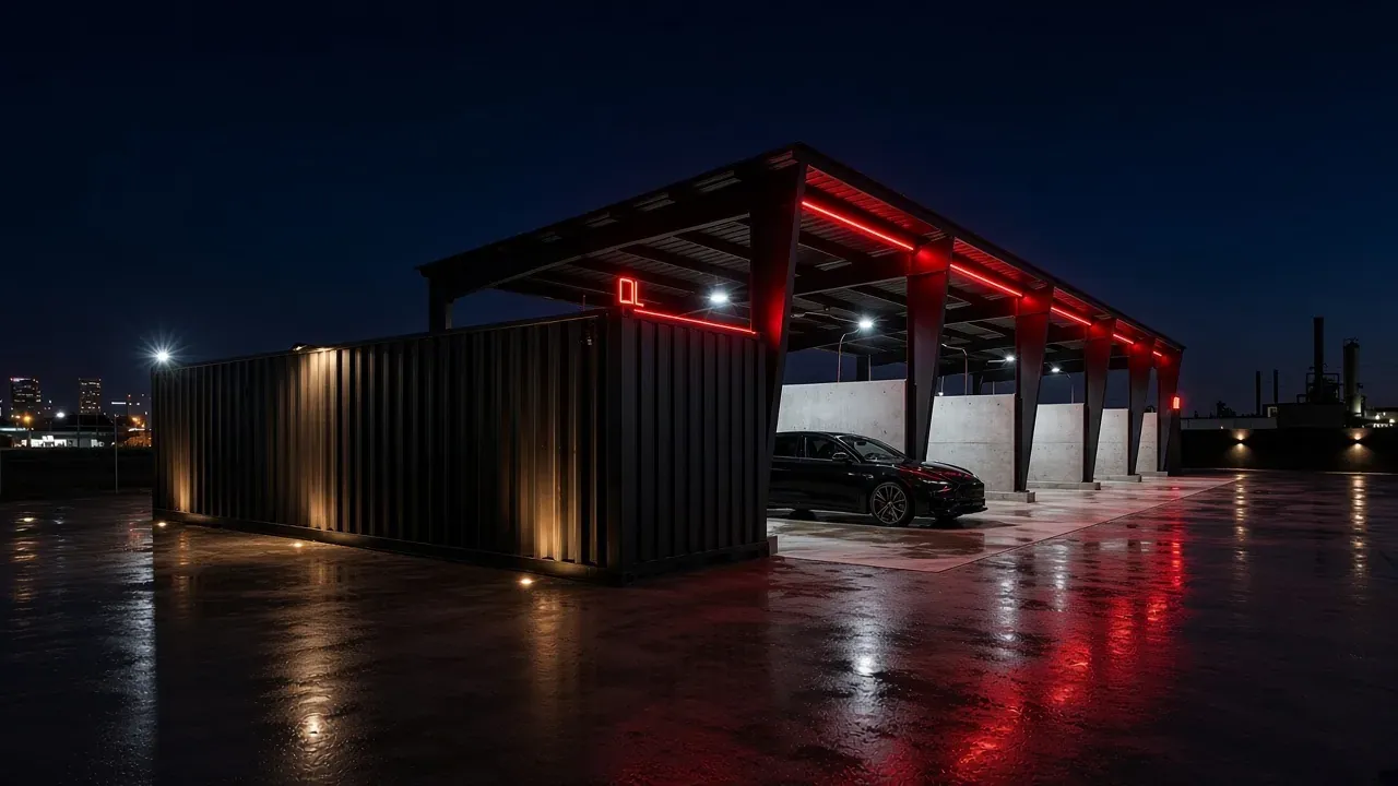 El Búnker de noche, sede de detailing en Quito