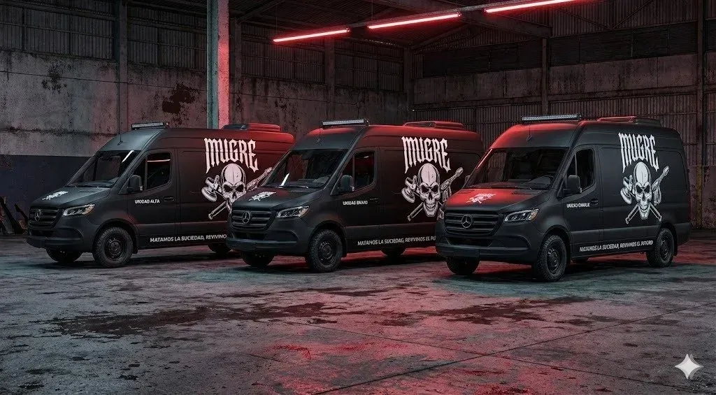 Vans de Unidad Ghost, servicio a domicilio de detailing de MUGRE